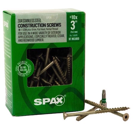 Spax SPAX Multi-Material No. 10 Label X 3 in. L Star Flat Head Serrated Construction Screws 4197000500754